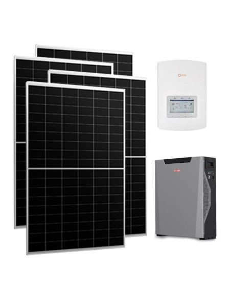 Kit photovoltaïque monophasé 4185W Solis 3.6kW lithium Weco 5k3 XP 5.3kWh Kit photovoltaïque monophasé 4185W Solis 3.6kW lithium Weco 5k3 XP 5.3kWh
