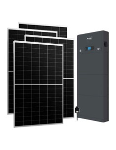Kit fotovoltaico monofásico 5580W inversor Zucchetti 5kW batería litio 15.36kWh