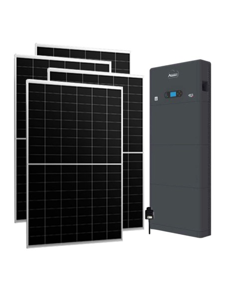 Kit fotovoltaico monofásico 5580W inversor Zucchetti 5kW batería litio 5.12kWh