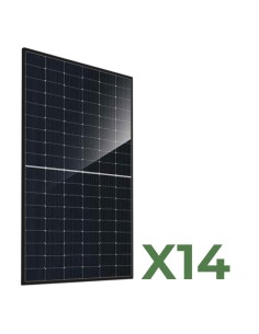 Set mit 14 doppelseitigen Photovoltaik-Solarmodulen 460W tot. 6440W mono JA Solar