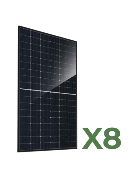 Set pannelli fotovoltaici: vendita online Set di 8 Pannelli solari fotovoltaici bifacciali 460W tot. 3680W mono JA Solar