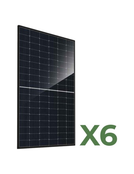 Set of 6 bifacial photovoltaic solar panels 460W tot. 2760W mono JA Solar