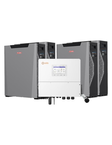 Solis con batterie Weco: vendita online Sistema di accumulo trifase inverter ibrido Solis 12kW litio Weco 5k3 XP 21.4kWh
