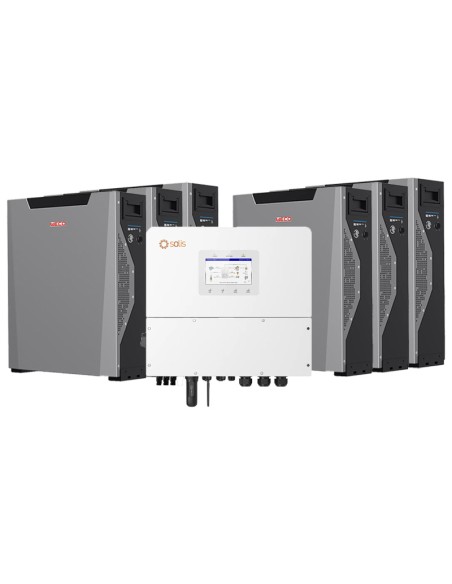 Système d'accumulation triphasé onduleur Solis 15kW lithium Weco 5k3 XP 32.2kWh Système d'accumulation triphasé onduleur Solis 15kW lithium Weco 5k3 XP 32.2kWh