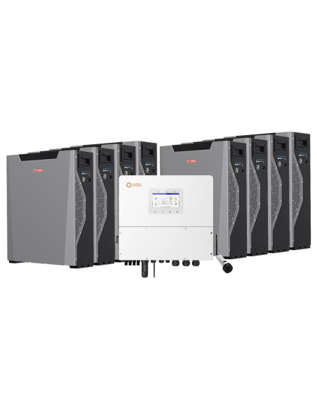 Système d'accumulation triphasé onduleur Solis 15kW lithium Weco 5k3 XP 42.9kWh Système d'accumulation triphasé onduleur Solis 15kW lithium Weco 5k3 XP 42.9kWh