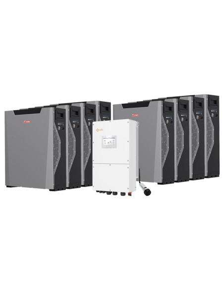Système d'accumulation triphasé onduleur Solis 30kW lithium Weco 5k3 XP 42.9kWh Système d'accumulation triphasé onduleur Solis 30kW lithium Weco 5k3 XP 42.9kWh