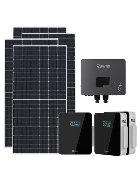Kit Fotovoltaico Monofásico 7020W Renon Power 6kW Litio Xcellent 15.36kWh Kit Fotovoltaico Monofásico 7020W Renon Power 6kW Litio Xcellent 15.36kWh