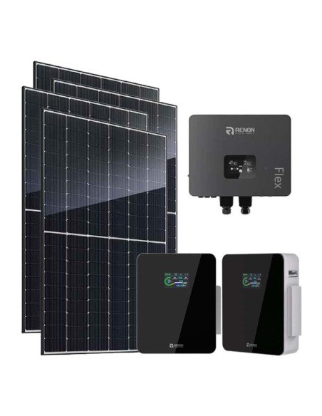 Kit Fotovoltaico Monofásico 6240W Renon Power 6kW Litio Xcellent 15.36kWh Kit Fotovoltaico Monofásico 6240W Renon Power 6kW Litio Xcellent 15.36kWh