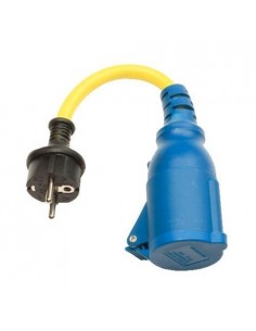 Cable adaptador de 30 cm con tapón de goma tapón azul de 230 16A Victron Energy