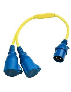 Adapterkabel 30 cm mit blauen 250V 16A Stecker Gummistecker CEE Victron Energy
