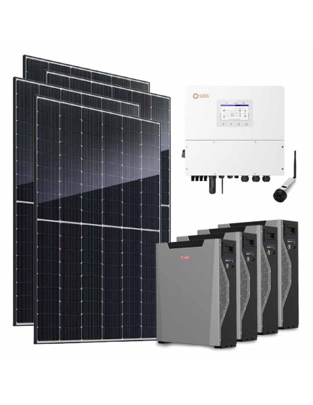 Dreiphasiges Photovoltaik-Kit 12480W Wechselrichter Solis 12kW Akku 21.4kWh Weco
