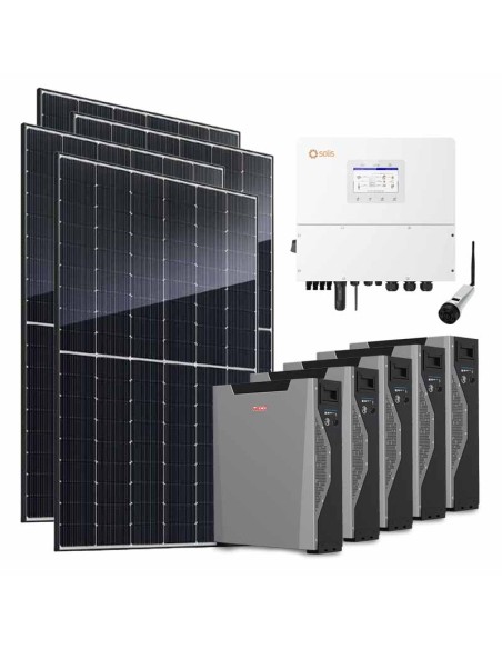 Three-phase photovoltaic kit 12480W Solis inverter 12kW lithium 26.85kWh Weco