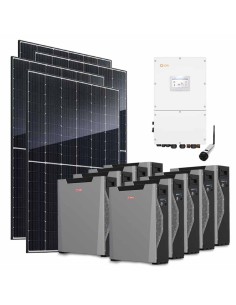 Kit fotovoltaico trifásico 50960W inversor Solis 50kW litio 48.33kWh Weco 5k3 XP