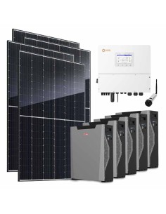 Kit photovoltaïque triphasé 20800W onduleur Solis 20kW cumul 26.8kWh Weco 5k3 XP