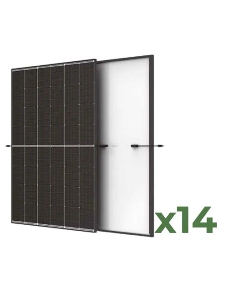 Set de 14 panneaux photovoltaïques 510W total 7140W mono TRINASOLAR Vertex S+