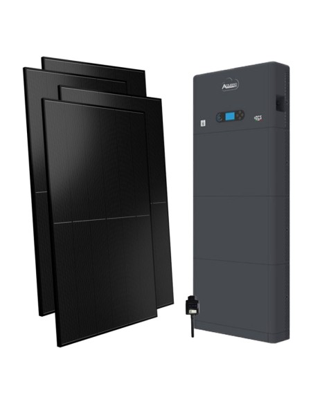 Kit photovoltaïque monophasé 4000W onduleur Zucchetti 3.6kW cumul lithium 5.12kWh
