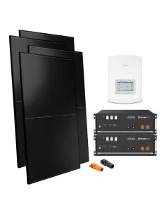 Kit fotovoltaico monofásico 5000W inversor Solis 4.6kW litio Pylontech 9.6kWh
