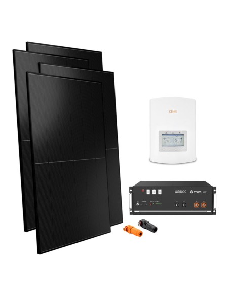 Single-phase photovoltaic kit 6000W inverter Solis 6kW lithium Pylontech 4.8kWh