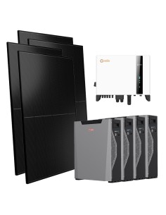 Kit fotovoltaico trifásico 10000W inversor Solis 10kW litio 21.4kWh Weco 5k3 XP