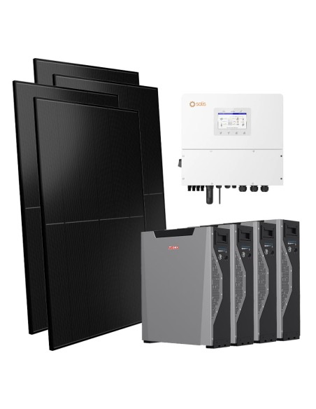 Dreiphasiges Photovoltaik-Kit 12000W Wechselrichter Solis 12kW Akku 21.4kWh Weco