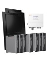 Serie Pro: vendita online Kit fotovoltaico trifase 20000W inverter Solis 20kW litio 37.5kWh Weco 5k3 XP
