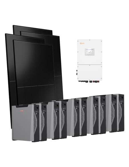 Three-phase photovoltaic kit 50000W Solis inverter 50kW lithium 53.7kWh Weco