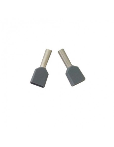 Puntalini - Terminali a bussola doppio da 4mm Blister da 100Pz