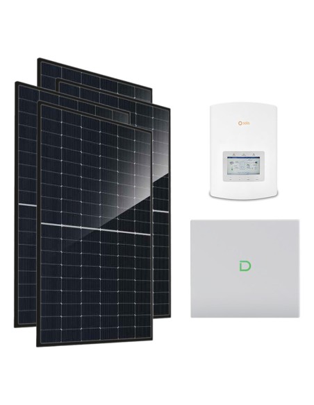 Einphasige Photovoltaik-Kit 3220W Solis 3kW Akku Dyness Powerbox G2 10.24kWh