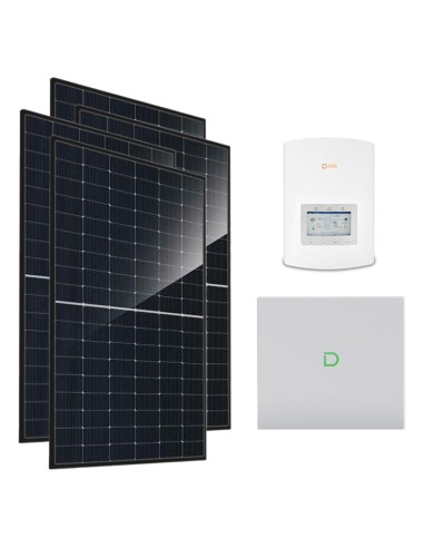 Kit fotovoltaico monofásico 4600W Solis 4.6kW litio Dyness Powerbox G2 10.24kWh