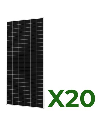 Set de 20 paneles solar fotovoltaico bifacial 650W tot. 13000W mono AIKO Stellar 1N+66