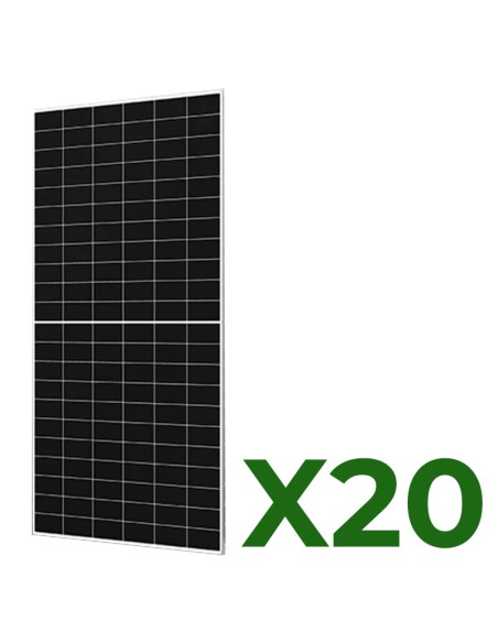 Set pannelli fotovoltaici: vendita online Set di 20 pannelli solari fotovoltaici bifacciali 650W tot. 13000W mono AIKO Stella...