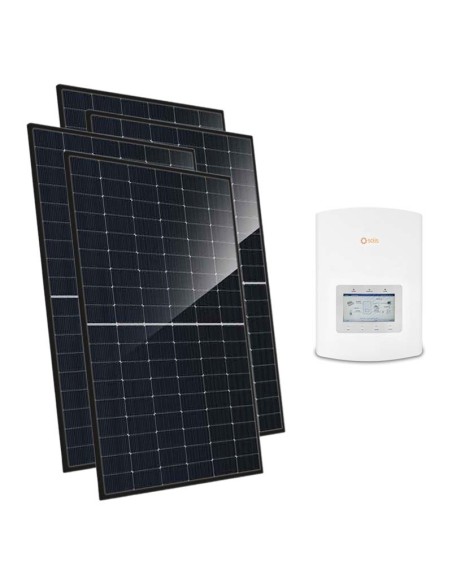 Kit fotovoltaico monofásico 3680W inversor Solis 3.6kW preparado para acumulación Kit fotovoltaico monofásico 3680W inversor Solis 3.6kW preparado para acumulación