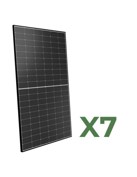 Set of 7 bifacial photovoltaic solar panels 500W tot. 3500W mono Peimar Black Frame
