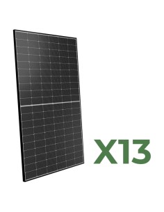 Set de 13 paneles solares fotovoltaicos de doble cara 500W tot. 6500W mono Peimar Marco Negro