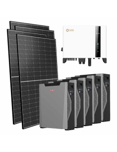 Kit photovoltaïque triphasé 8000W onduleur Solis 8kW cumul 26.85kWh Weco 5k3 XP