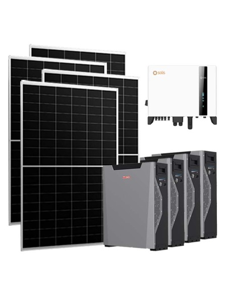 Dreiphasiges Photovoltaik-Kit 8370W Wechselrichter Solis 8kW Akku 21.48kWh Weco