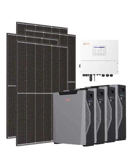 Three-phase photovoltaic kit 12120W Solis inverter 12kW lithium 21.48kWh Weco