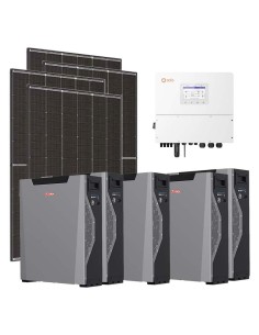 Kit photovoltaïque triphasé 15150W onduleur Solis 15kW cumul 26.85kWh Weco 5k3 XP