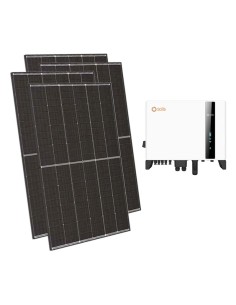 Three-phase photovoltaic kit 10100W Solis inverter 10kW designed for storage