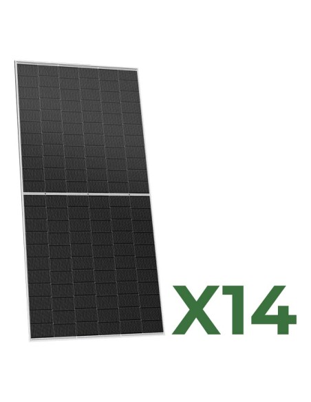 Set de 14 paneles solares fotovoltaicos de doble cara 620W tot. 8680W Mono TRINASOLAR Vertex N