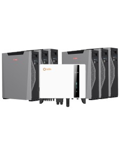 Solis con batterie Weco: vendita online Sistema di accumulo trifase inverter ibrido Solis 5kW litio 32.2kWh Weco 5k3 XP