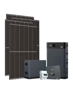 Kit fotovoltaico trifásico 15300W inversor Zucchetti 15kW batería litio 25.60kWh