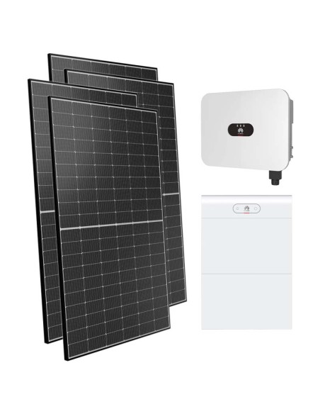 Kit photovoltaïque monophasé 4000W onduleur Huawei 4kW LB0 lithium 14kWh LUNA2000