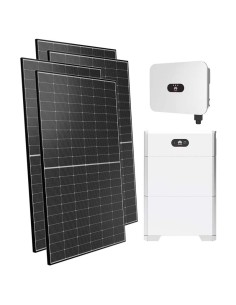 Kit fotovoltaico monofásico 6000W inversor Huawei 6kW LB0 litio 10kWh LUNA2000