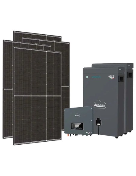 Kit fotovoltaico monofásico 4545W inversor Zucchetti 4.6kW litio ZSX5000 S 10.2kWh