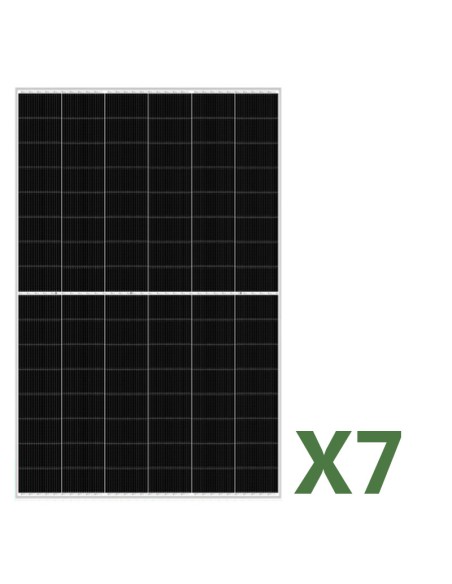 Set of 7 455W total 3185W bifacial photovoltaic solar panels mono EGING PV
