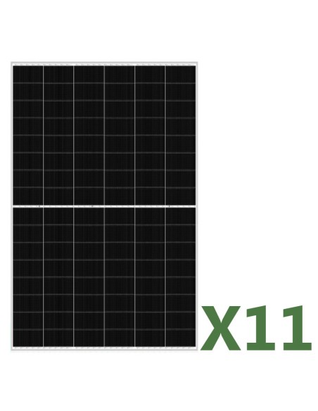 Set de 11 panneaux photovoltaïque double face 455W total 5005W mono EGING PV
