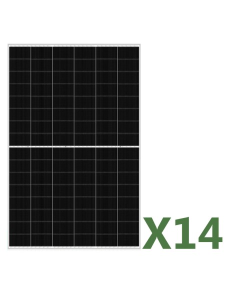 Set de 14 placa solares fotovoltaico doble cara de 455W total 6370W mono EGING PV