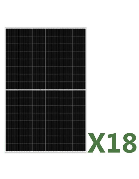 Set pannelli fotovoltaici: vendita online Set di 18 pannelli solari fotovoltaici bifacciali 455W tot. 8190W mono EGING PV
