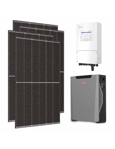 Kit fotovoltaico monofásico 8550W inversor 8kW Solis litio 5.3kWh Weco 5k3 XP